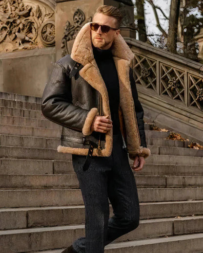 Maverick  | Chaqueta de cuero acolchada